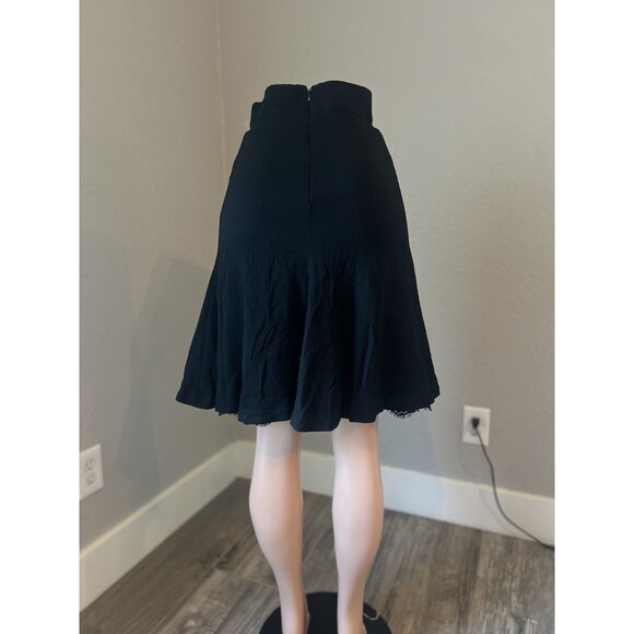 DOLCE & GABBANA Vintage Skirt Black Straight Flared Pleats Wool Zipper 38 #23 - Picture 1 of 7